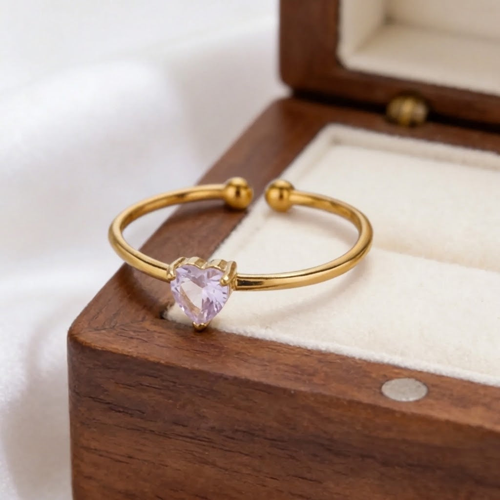 ANILLO LITTLE HEART VIOLETA