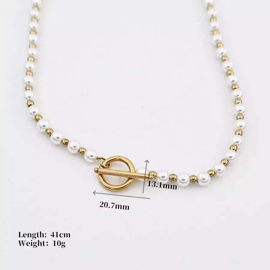 COLLAR CHOKER BOUCLE PEARL